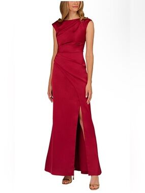 Aidan Mattox Ruby Red Red Carpet Glam Satin Gown NWT Size 2